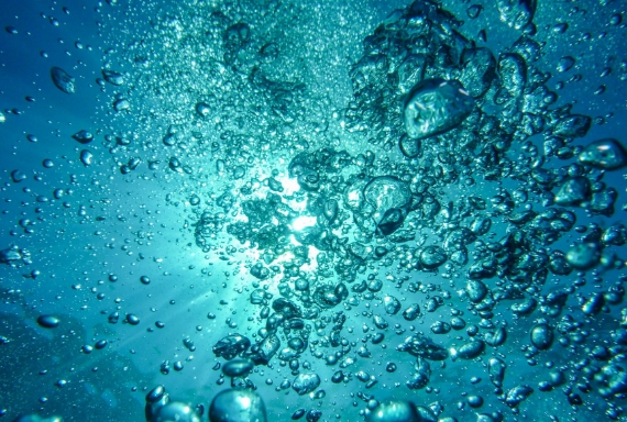 image of water taken from underwater
